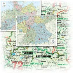 Kastanea ORGA-Karte Deutschland 1:500 000, Papierkarte gefalzt auf DIN A4