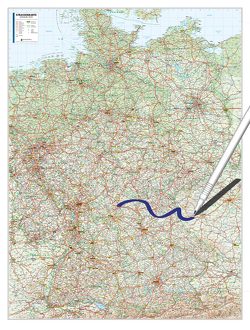 Kastanea Straßenkarte Deutschland, 98 x 129 cm, 1:700 000, Papierkarte gerollt, folienbeschichtet
