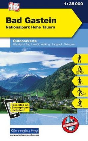 Bad Gastein Nr.16 Outdoorkarte Österreich 1:35 000