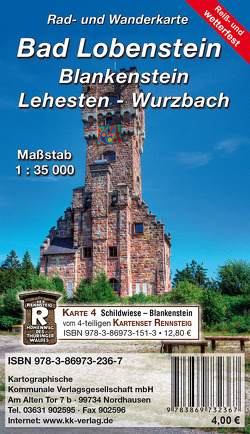 Bad Lobenstein – Blankenstein – Lehesten – Wurzbach von KKV Kartographische Kommunale Verlagsgesellschaft mbH