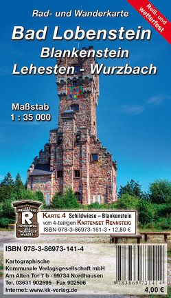 Bad Lobenstein – Blankenstein – Lehesten – Wurzbach von KKV Kartographische Kommunale Verlagsgesellschaft mbH