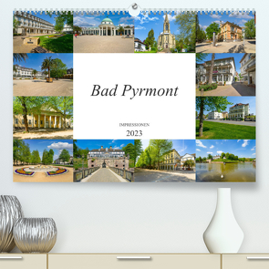 Bad Pyrmont Impressionen (Premium, hochwertiger DIN A2 Wandkalender 2023, Kunstdruck in Hochglanz) von Meutzner,  Dirk