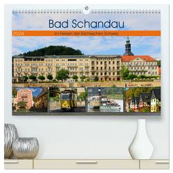 Bad Schandau – Im Herzen der Sächsischen Schweiz (hochwertiger Premium Wandkalender 2024 DIN A2 quer), Kunstdruck in Hochglanz von Felix,  Holger