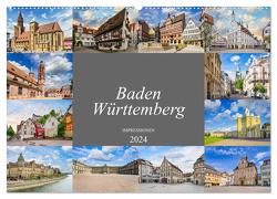 Baden-Württemberg Stadtansichten (Wandkalender 2024 DIN A2 quer), CALVENDO Monatskalender von Meutzner,  Dirk