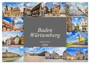 Baden-Württemberg Stadtansichten (Wandkalender 2024 DIN A2 quer), CALVENDO Monatskalender von Meutzner,  Dirk