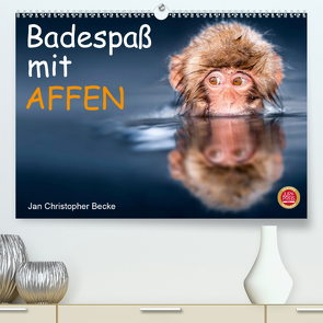 Badespaß mit Affen (Premium, hochwertiger DIN A2 Wandkalender 2020, Kunstdruck in Hochglanz) von Christopher Becke,  Jan