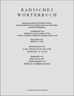 Badisches Wörterbuch / Scheueracker–Schlenz von Streck,  Tobias