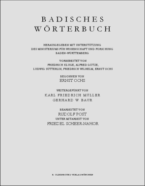 Badisches Wörterbuch / A–E von Streck,  Tobias