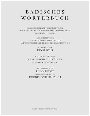 Badisches Wörterbuch / Schälets–Scheuer von Streck,  Tobias
