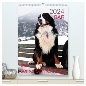 BÄR – Der Berner Sennenhund (hochwertiger Premium Wandkalender 2024 DIN A2 hoch), Kunstdruck in Hochglanz von Brenner,  Sonja