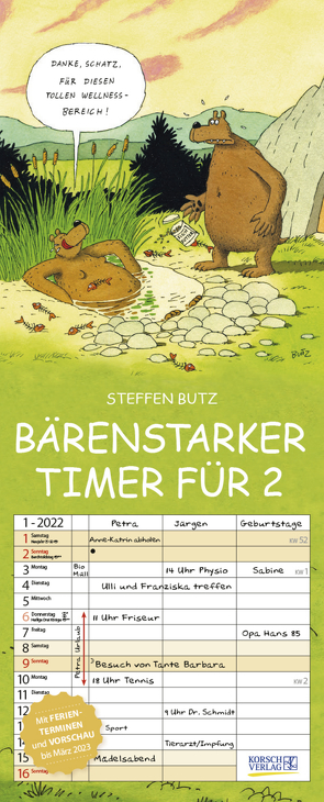 Bärenstarker Timer für 2 2022 von Butz,  Steffen, Korsch Verlag