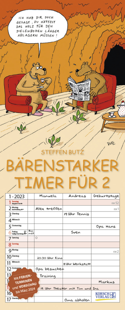 Bärenstarker Timer für 2 2023 von Butz,  Steffen, Korsch Verlag