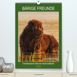 Bärige Freunde – Familienplaner Brauner Neufundländer (Premium, hochwertiger DIN A2 Wandkalender 2023, Kunstdruck in Hochglanz) von Starick,  Sigrid