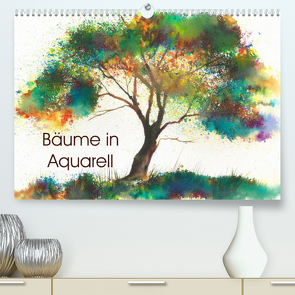 Bäume in Aquarell (Premium, hochwertiger DIN A2 Wandkalender 2022, Kunstdruck in Hochglanz) von Krause,  Jitka