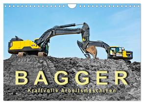Bagger – kraftvolle Arbeitsmaschinen (Wandkalender 2024 DIN A4 quer), CALVENDO Monatskalender von Roder,  Peter