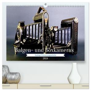 Balgen- und Boxkameras – Analoge Erinnerungsstücke (hochwertiger Premium Wandkalender 2024 DIN A2 quer), Kunstdruck in Hochglanz von Glineur,  Jean-Louis