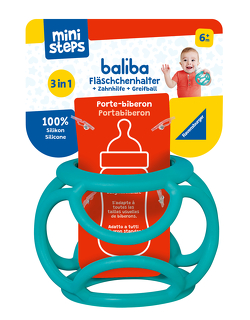 Ravensburger ministeps 4147 baliba Fläschchenhalter – Flexibler Greifling zum eigenständigen Trinken – Baby Spielzeug ab 6 Monate – blau