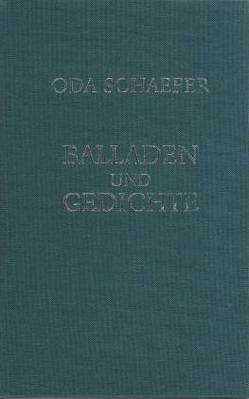 Balladen und Gedichte von Schaefer,  Oda