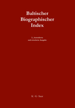 Baltischer Biographischer Index von Frey,  Axel