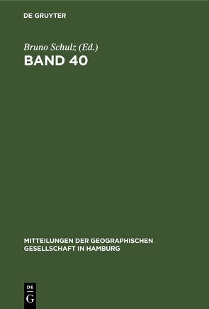 Band 40 von Schulz,  Bruno