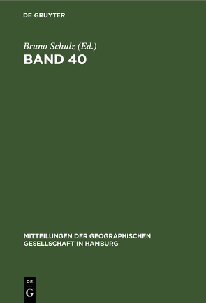 Band 40 von Schulz,  Bruno