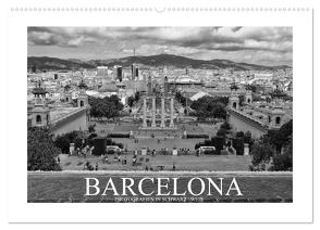 Barcelona Photografien in Schwarz / Weiß (Wandkalender 2024 DIN A2 quer), CALVENDO Monatskalender von Meutzner,  Dirk