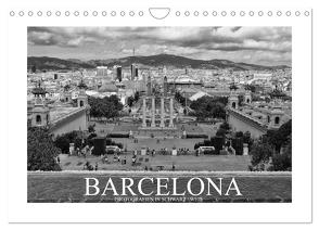 Barcelona Photografien in Schwarz / Weiß (Wandkalender 2024 DIN A4 quer), CALVENDO Monatskalender von Meutzner,  Dirk