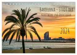 Barcelona – Stadt der Kunstwerke und Architektur (Tischkalender 2024 DIN A5 quer), CALVENDO Monatskalender von Rogalski,  Solveig