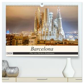 Barcelona – Über den Dächern Kataloniens (hochwertiger Premium Wandkalender 2024 DIN A2 quer), Kunstdruck in Hochglanz von Nawrocki,  Markus