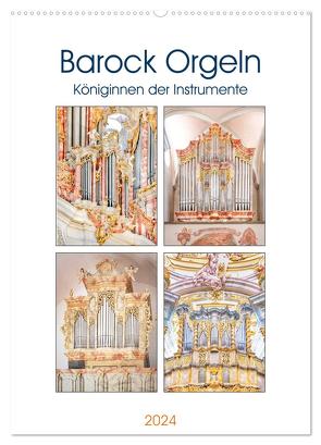 Barock Orgeln, Königinnen der Instrumente (Wandkalender 2024 DIN A2 hoch), CALVENDO Monatskalender von Schmidt,  Bodo