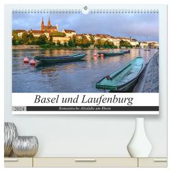 Basel und Laufenburg – Romantische Altstädte am Rhein (hochwertiger Premium Wandkalender 2024 DIN A2 quer), Kunstdruck in Hochglanz von Schaenzer,  Sandra