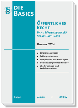 Die Basics Öffentliches Recht I von Grieger,  Michael, Hemmer,  Karl-Edmund, Kudlich, Mielke,  Martin, Wüst,  Achim