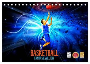 Basketball Fantasiewelten (Tischkalender 2024 DIN A5 quer), CALVENDO Monatskalender von Meutzner,  Dirk