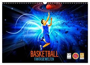 Basketball Fantasiewelten (Wandkalender 2024 DIN A3 quer), CALVENDO Monatskalender von Meutzner,  Dirk