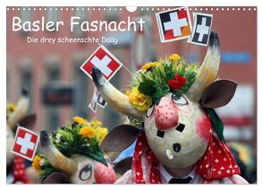 Basler Fasnacht – die drey scheenschte Dääg (Wandkalender 2024 DIN A3 quer), CALVENDO Monatskalender von Raab,  Karsten-Thilo