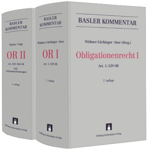 Basler Kommentar Obligationenrecht I + Obligationenrecht II von Oser,  David, Vogt,  Hans-Ueli, Watter,  Rolf, Widmer Lüchinger,  Corinne