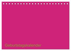 Bastel-Geburtstagskalender pink / Geburtstagskalender (Tischkalender 2024 DIN A5 quer), CALVENDO Monatskalender von ist gut,  Kreativ