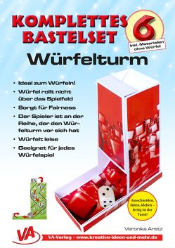 Bastelset Würfelturm – für Kinder, leicht zu basteln, ausschneiden, falten, kleben von Aretz,  Veronika