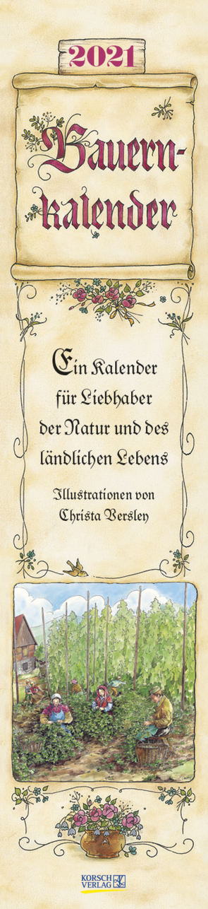 Bauernkalender Langplaner 2021 von Korsch Verlag, Versley,  Christa