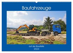 Baufahrzeuge auf der Baustelle (Wandkalender 2024 DIN A2 quer), CALVENDO Monatskalender von Geiger,  Günther
