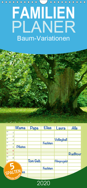 Baum-Variationen – Familienplaner hoch (Wandkalender 2020 , 21 cm x 45 cm, hoch) von Barig,  Joachim