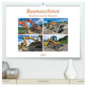 Baumaschinen – Maschinen auf der Baustelle (hochwertiger Premium Wandkalender 2024 DIN A2 quer), Kunstdruck in Hochglanz von Niederkofler,  Georg