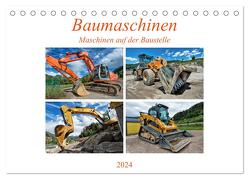 Baumaschinen – Maschinen auf der Baustelle (Tischkalender 2024 DIN A5 quer), CALVENDO Monatskalender von Niederkofler,  Georg