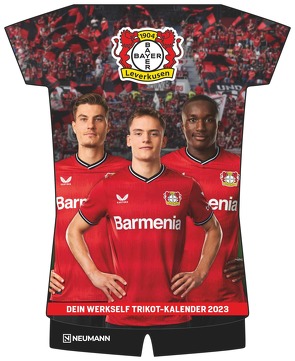 Bayer 04 Leverkusen 2023 Trikotkalender – Fußball-Kalender – Wand-Kalender – Fan-Kalender – 34,1×42 – Sport