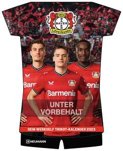 Bayer 04 Leverkusen 2024 Trikotkalender – Fußball-Kalender – Wand-Kalender – Fan-Kalender – 34,1×42 – Sport