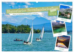 Bayerische Seenlandschaften – Natur im Einklang mit Freizeit und Kultur (Wandkalender 2024 DIN A2 quer), CALVENDO Monatskalender von Wilczek,  Dieter