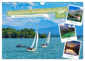 Bayerische Seenlandschaften – Natur im Einklang mit Freizeit und Kultur (Wandkalender 2024 DIN A4 quer), CALVENDO Monatskalender von Wilczek,  Dieter