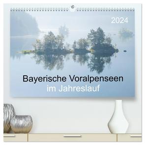 Bayerische Voralpenseen im Jahreslauf (hochwertiger Premium Wandkalender 2024 DIN A2 quer), Kunstdruck in Hochglanz von Maier,  Norbert