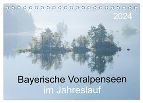 Bayerische Voralpenseen im Jahreslauf (Tischkalender 2024 DIN A5 quer), CALVENDO Monatskalender von Maier,  Norbert