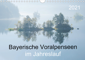 Bayerische Voralpenseen im Jahreslauf (Wandkalender 2021 DIN A4 quer) von Maier,  Norbert